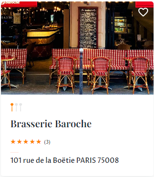 Restaurant brasserie Paris
