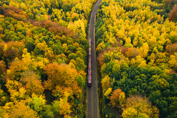 Train vue aérienne 