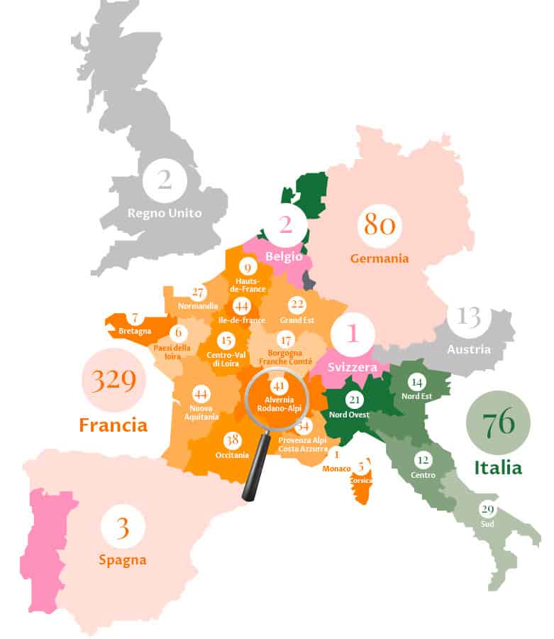 Regione Alvernia - Rodano-Alpi zoom region auverge rhone alpes region it