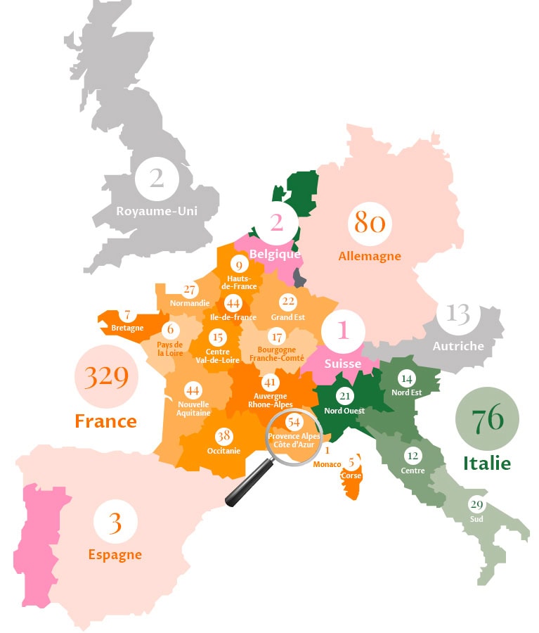 Région Provence-Alpes-Côte d'Azur carte zoom paca fr