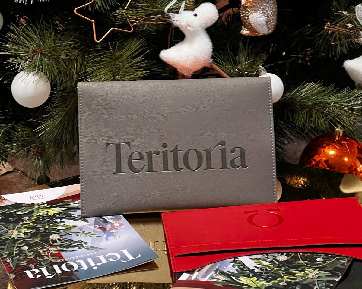 Une pochette en cuir végétal